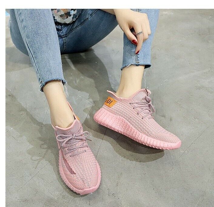 LADIES WOMENS MESH COMFORT GYM WALKING RUNNING YOGA TRAINERS SNEAKERS SHOES SIZE