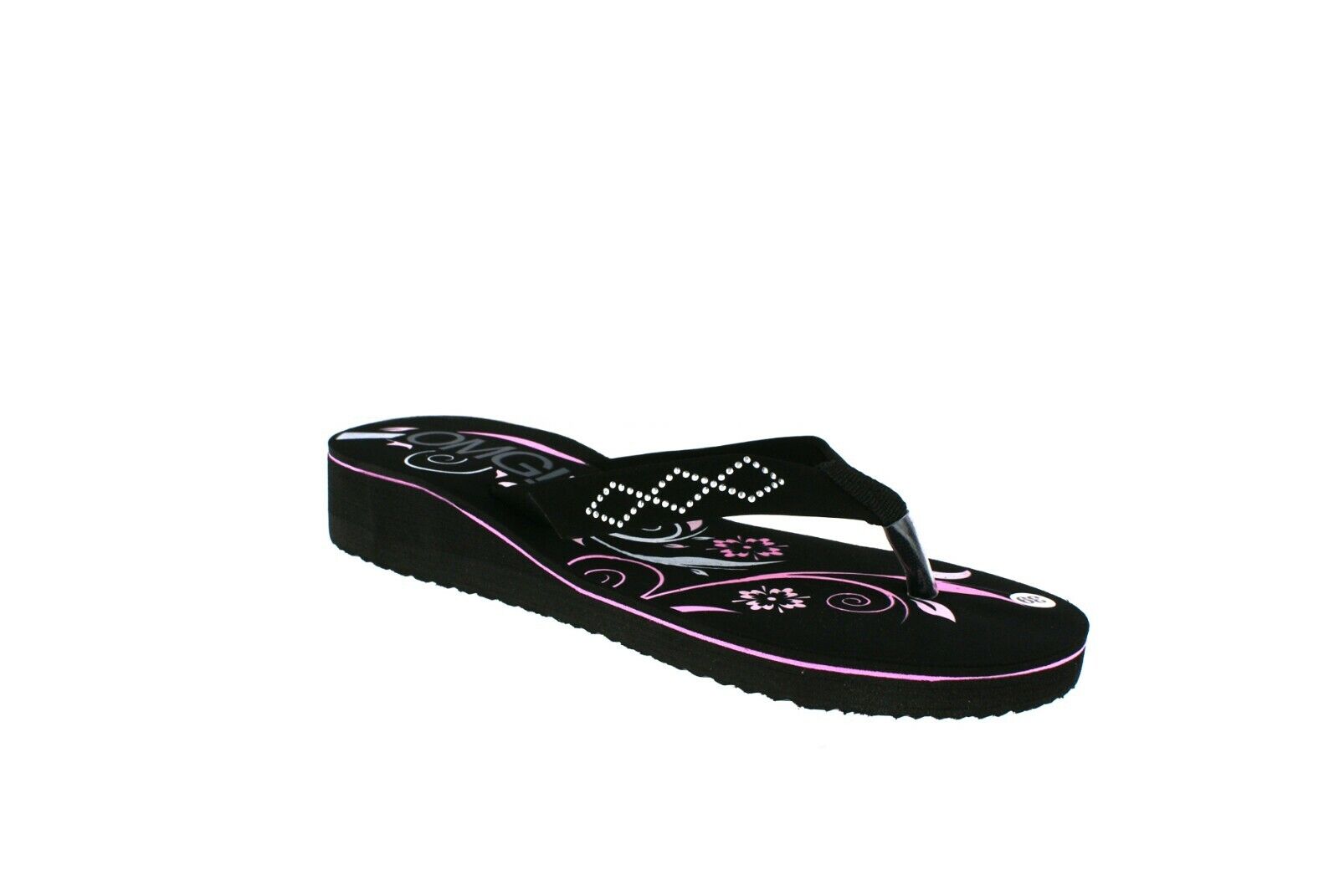 WOMENS LADIES LOW WEDGE HEEL SUMMER BEACH FLIP FLOPS THONG SANDALS SHOES SIZE