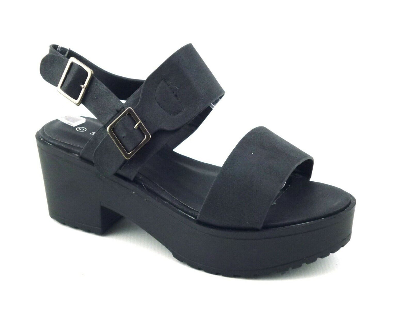 WOMENS STRAPPY LADIES CUT OUT SUMMER GLADIATOR BLOCK HEEL SANDALS SHOES SIZE