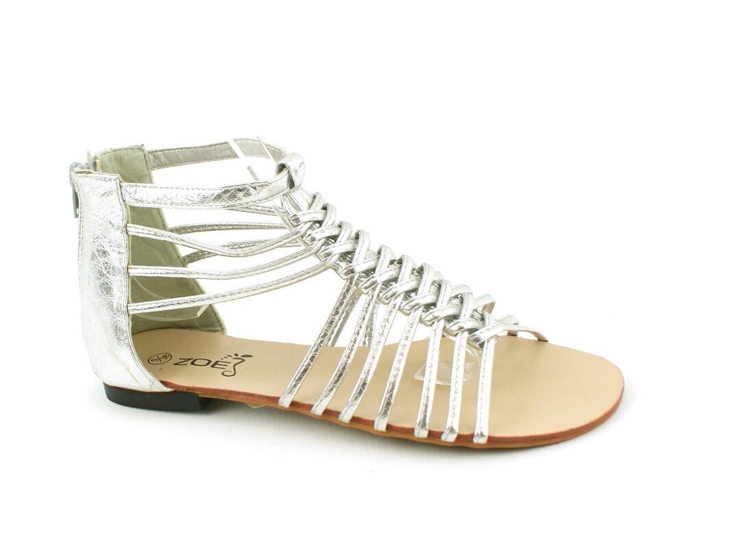LADIES WOMENS FLAT GLADIATOR SUMMER FLIP FLOP BEACH HOLIDAY SANDALS SHOES SIZE