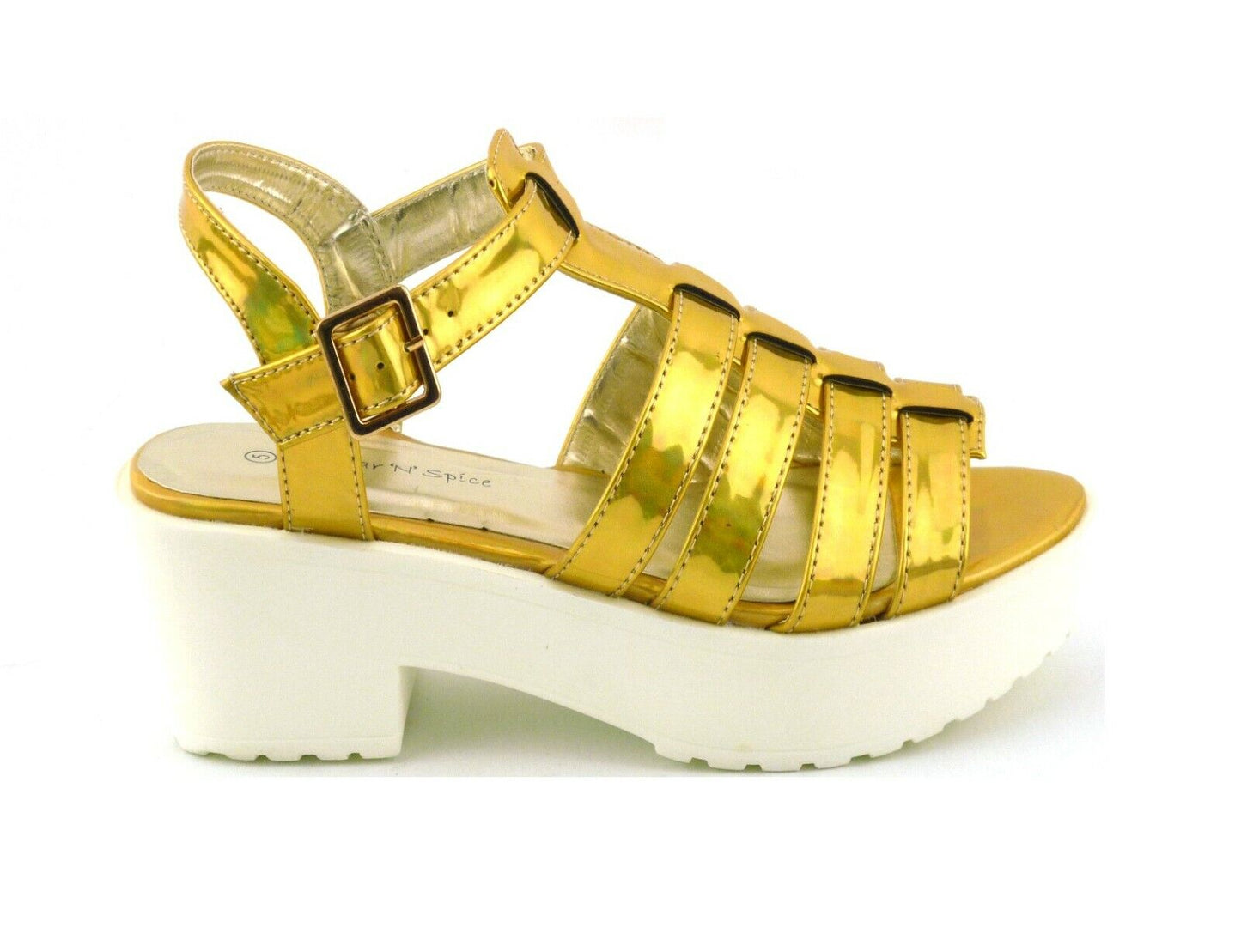 WOMENS STRAPPY LADIES CUT OUT SUMMER GLADIATOR BLOCK HEEL SANDALS SHOES SIZE