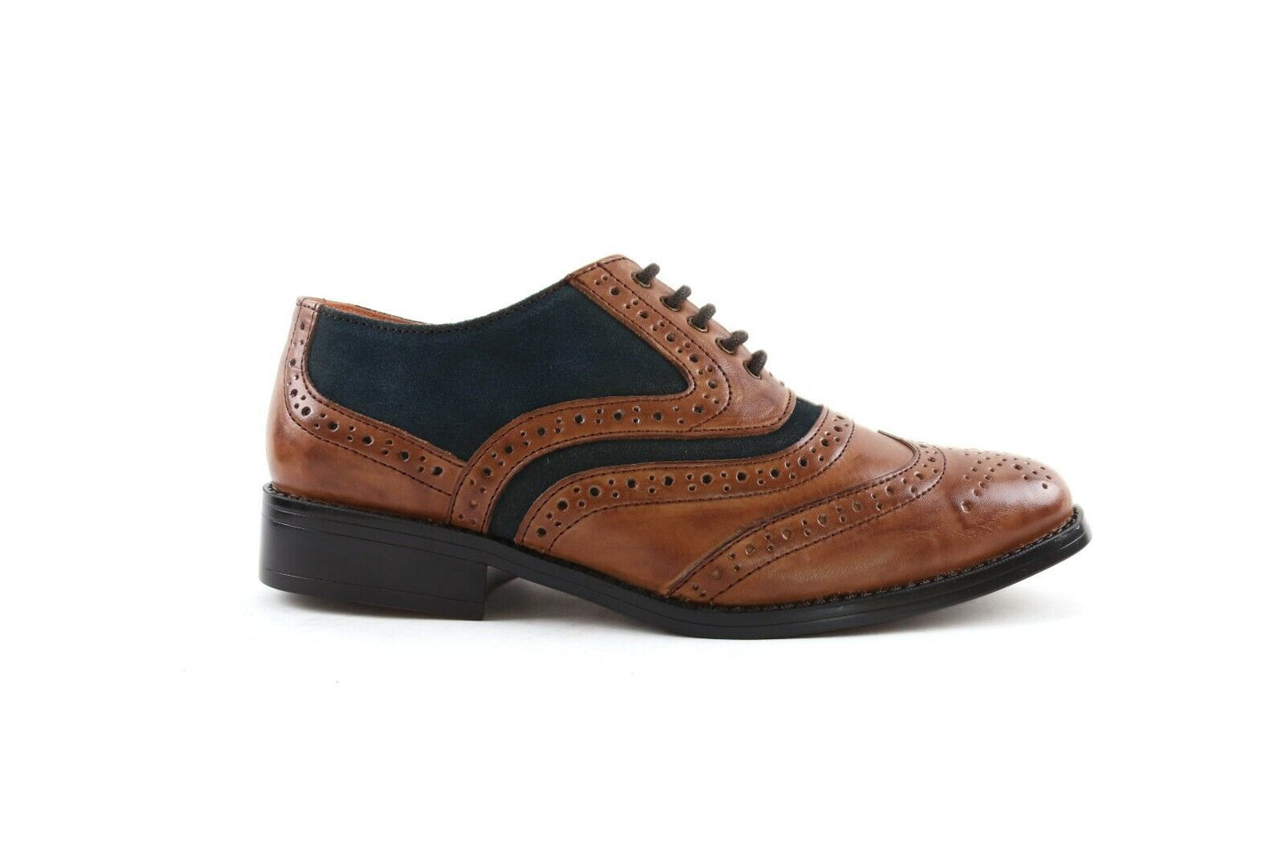 MENS NEW REAL LEATHER GATSBY LACE UP BROGUE FORMAL SMART SHOES