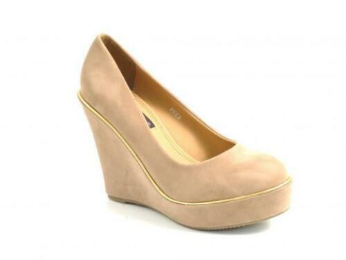 WOMENS LADIES HIGH HEEL WEDGE PLATFORM STYLE FULL TOE SHOES SHOE COLOURS SIZE