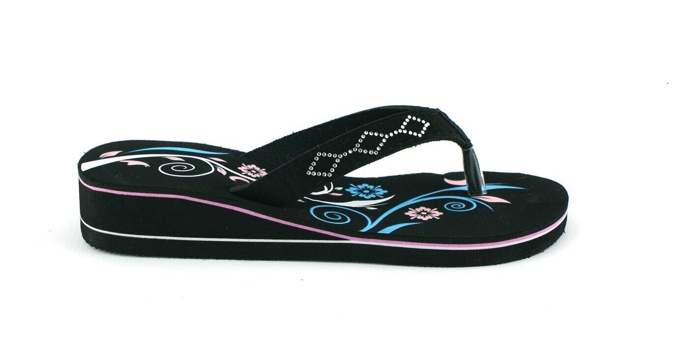 WOMENS LADIES LOW WEDGE HEEL SUMMER BEACH FLIP FLOPS THONG SANDALS SHOES SIZE