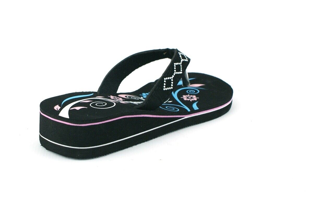 WOMENS LADIES LOW WEDGE HEEL SUMMER BEACH FLIP FLOPS THONG SANDALS SHOES SIZE