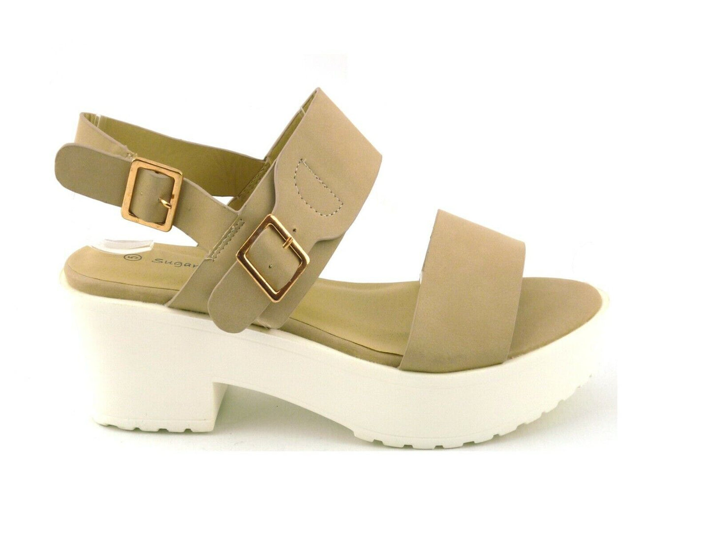WOMENS STRAPPY LADIES CUT OUT SUMMER GLADIATOR BLOCK HEEL SANDALS SHOES SIZE