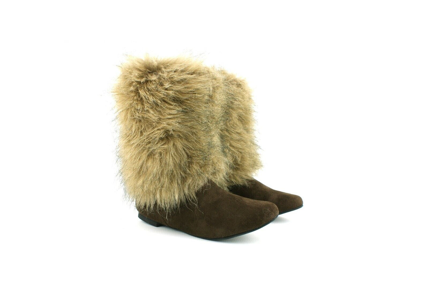 LADIES WOMENS BRAND NEW FAUX FUR SNOW WINTER BOOTS SHOES  SIZES 3 4 5 6 7 8