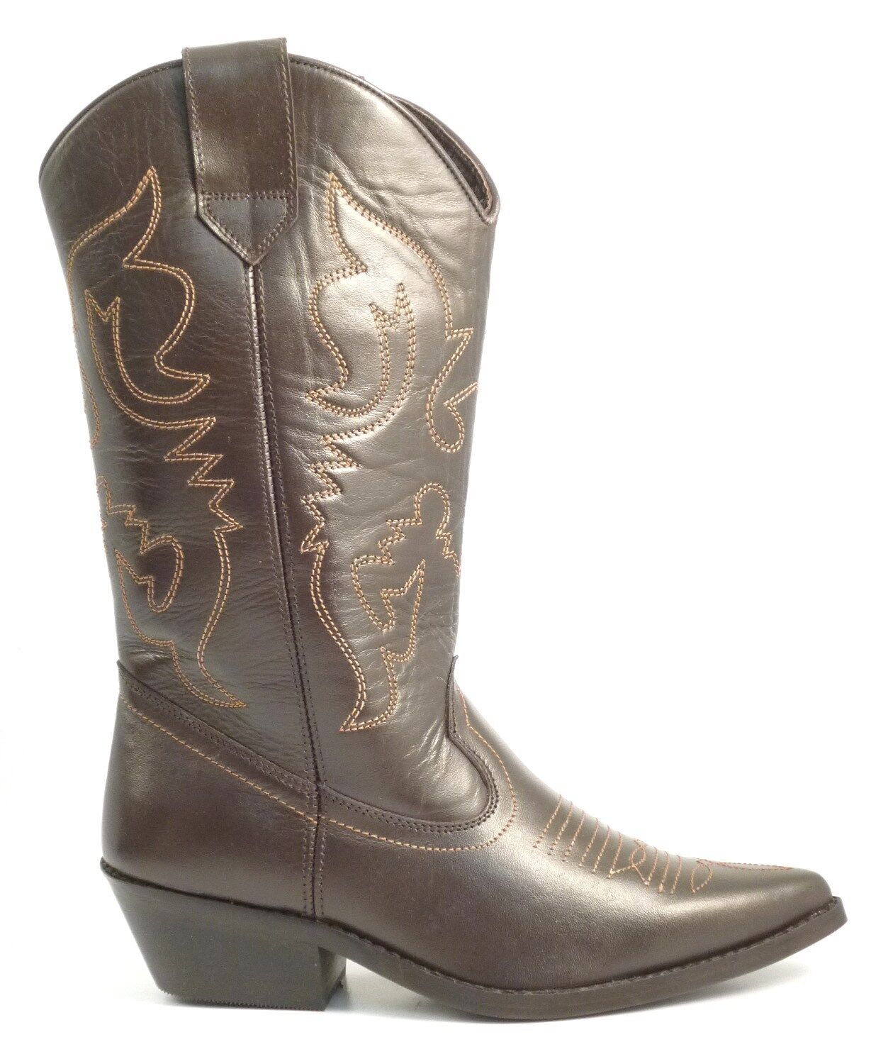 KIDS GIRLS BNIB REAL LEATHER COWBOY WESTERN STYLE ANKLE BOOTS SHOES BOOT SIZE