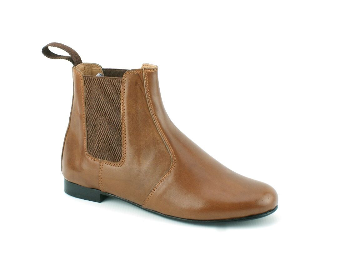 WOMENS LADIES BLACK REAL LEATHER FLAT HEEL CHELSEA ELASTICATED ANKLE BOOTS SIZE