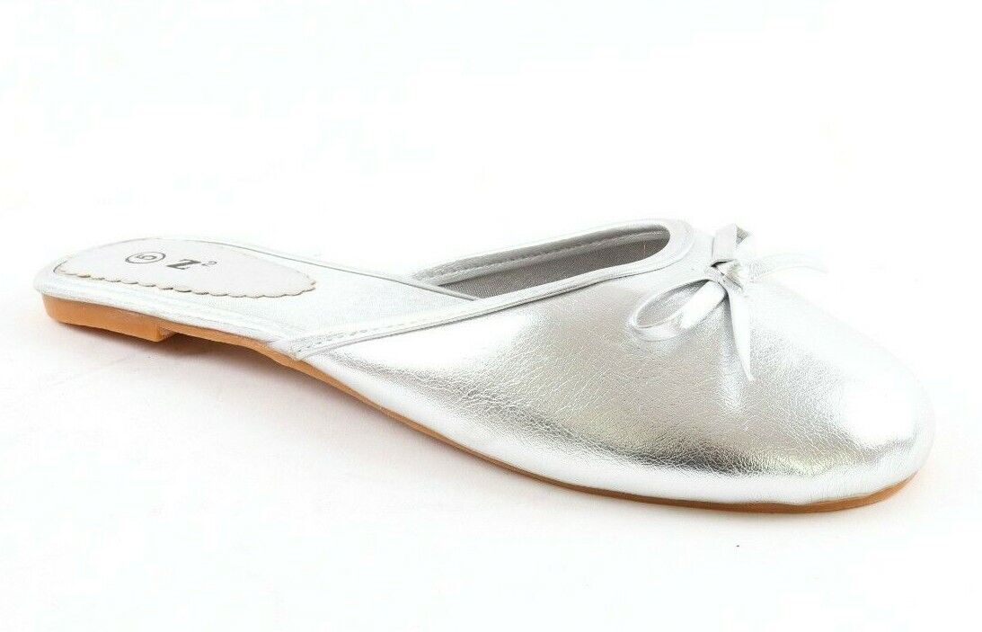 LADIES WOMENS NEW SLIP ON SLIDER BOW MULES PUMPS SHOES SANDALS FLIP FLOPS SIZE