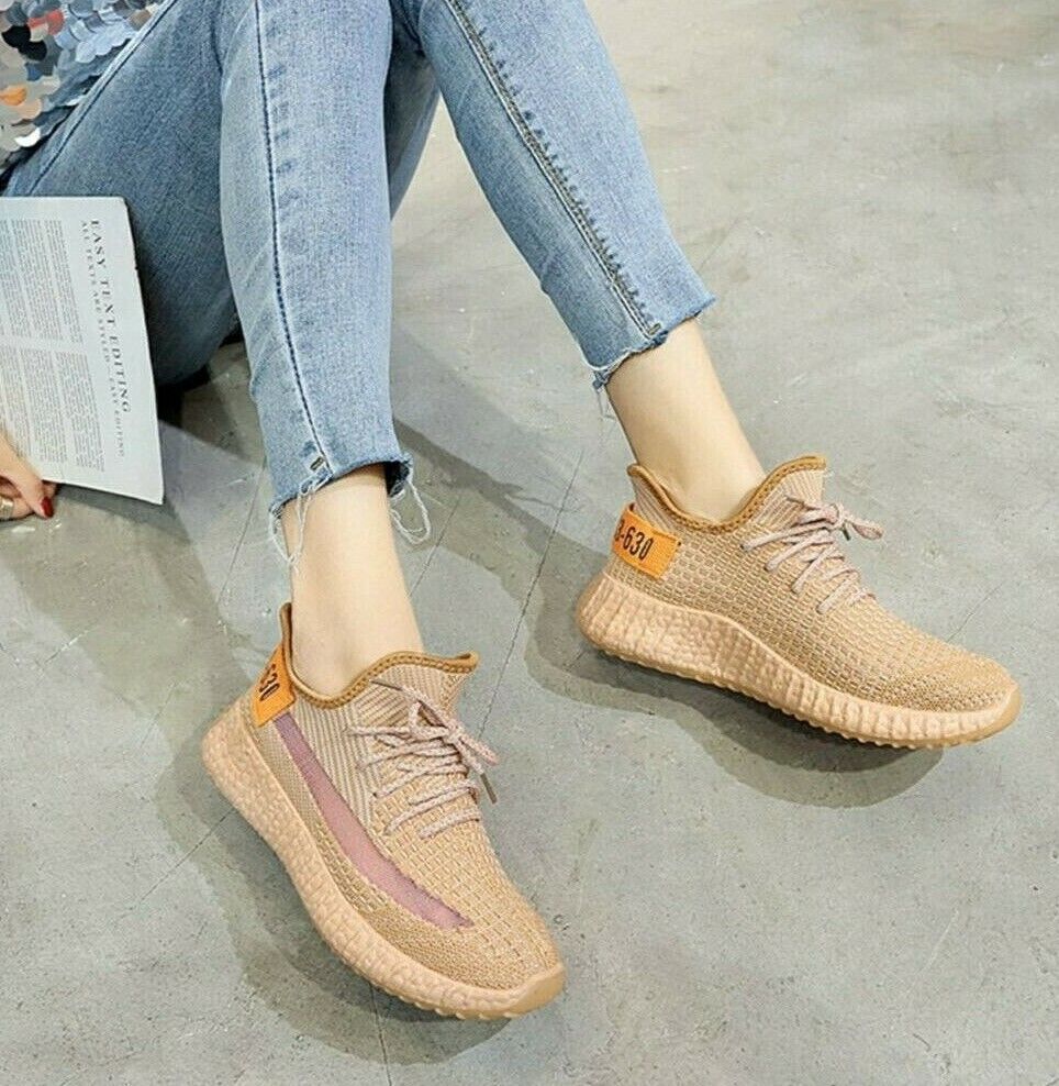 LADIES WOMENS MESH COMFORT GYM WALKING RUNNING YOGA TRAINERS SNEAKERS SHOES SIZE