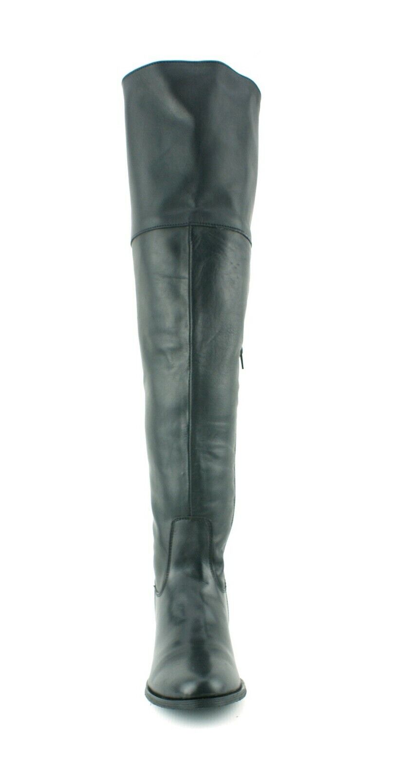 LADIES WOMENS REAL LEATHER OVER THE KNEE HIGH FLAT HEEL CASUAL BOOTS SHOES SIZE