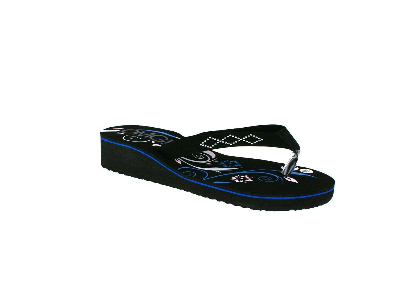 WOMENS LADIES LOW WEDGE HEEL SUMMER BEACH FLIP FLOPS THONG SANDALS SHOES SIZE