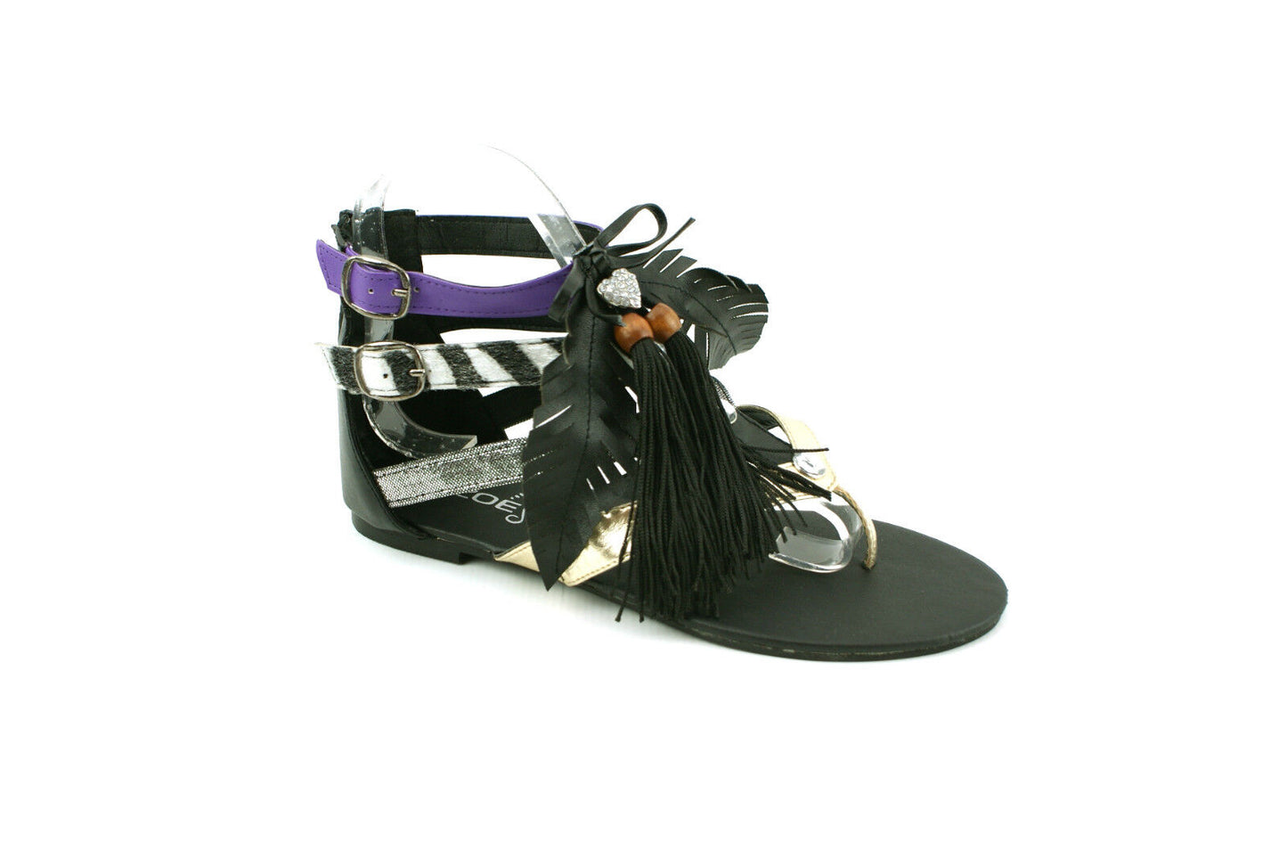 LADIES WOMENS FLAT GLADIATOR FLIP FLOP SUMMER BEACH HOLIDAY SANDALS SHOES SIZE