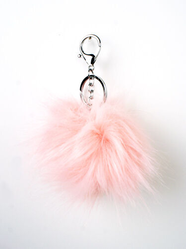 Ladies Faux Fur 10cm Ball Keyring Handbag Car Pendant Pompom Bag Charm Dangle