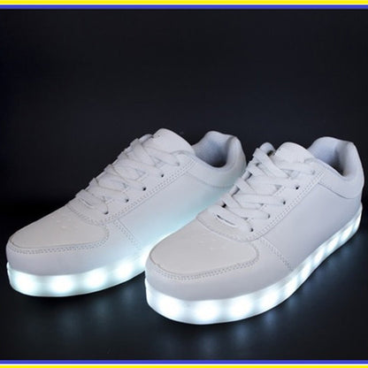 Kids LED Light Up Lace Up Trainers