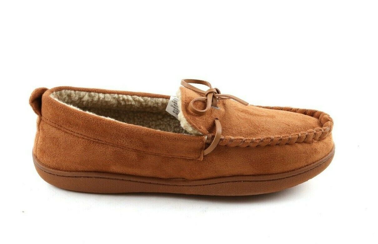 MENS GENTS FAUX SUEDE WINTER MOCCASIN DOCKERS SLIPPERS SIZE UK 7 8 9 10 11 12