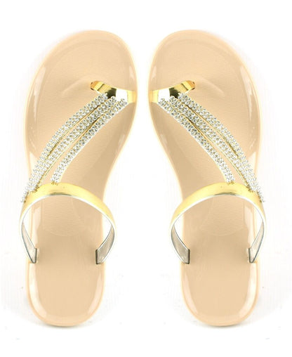 LADIES WOMENS NEW FLAT SUMMER DIAMANTE JELLY JELLIE FLIP FLOP SANDALS SHOES SIZE