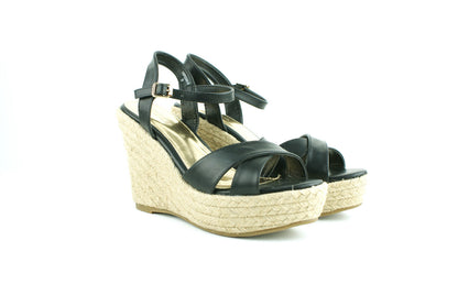 LADIES WOMENS ESPADRILLE PLATFORM WEDGE ANKLE STRAPS SUMMER SANDALS SHOES SIZE