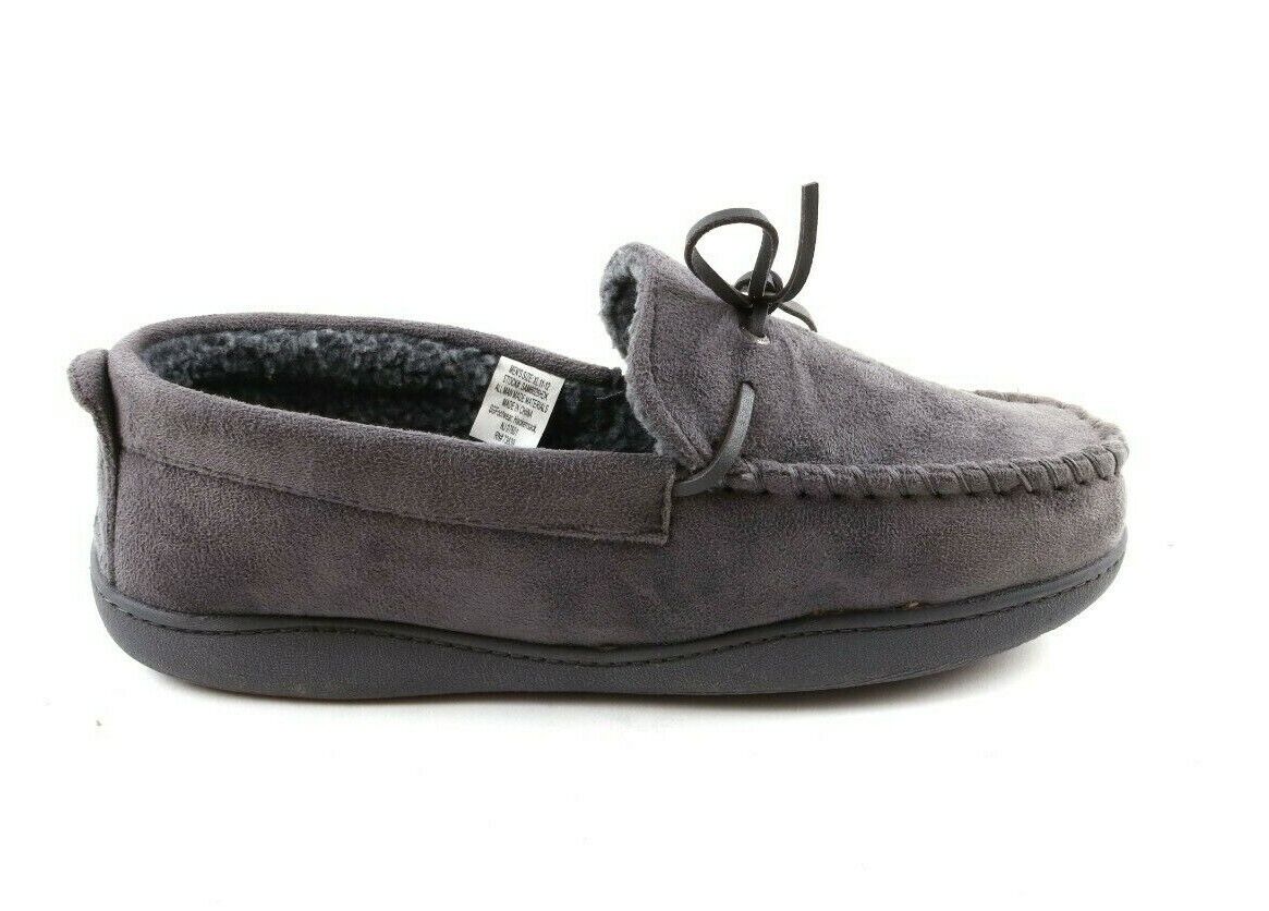 MENS GENTS FAUX SUEDE WINTER MOCCASIN DOCKERS SLIPPERS SIZE UK 7 8 9 10 11 12