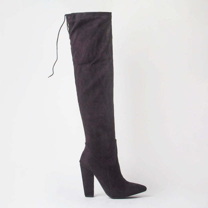 Frida Faux Suede Thigh High Boots