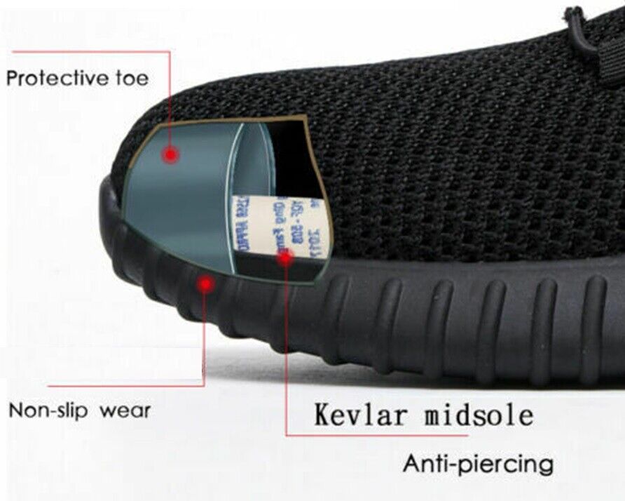  Mens Safety Shoes Lightweight Steel Toe Cap Work Shoes Trainers Boots UK PPE 