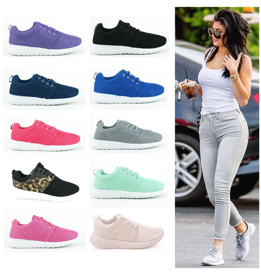 LADIES TRAINERS GYM JOGGING RUNNING SPORTS AEROBIC PUMPS SHOES