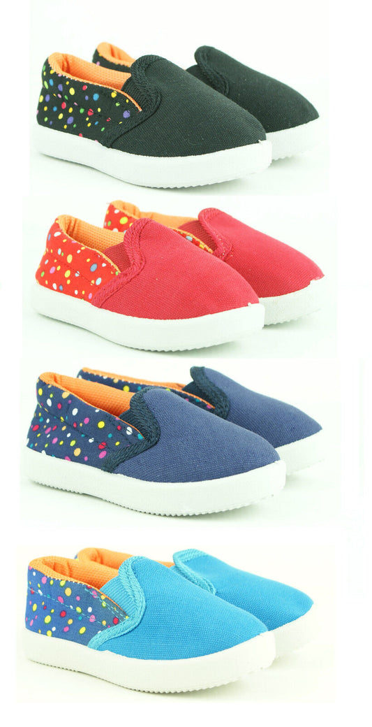 BABY RETRO SKATER STYLE PLIMSOLE PUMPS SUMMER SHOES
