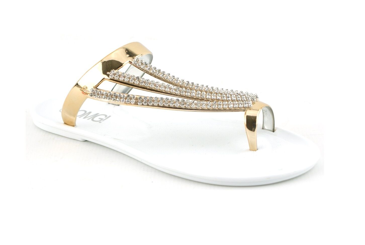 LADIES WOMENS NEW FLAT SUMMER DIAMANTE JELLY JELLIE FLIP FLOP SANDALS SHOES SIZE