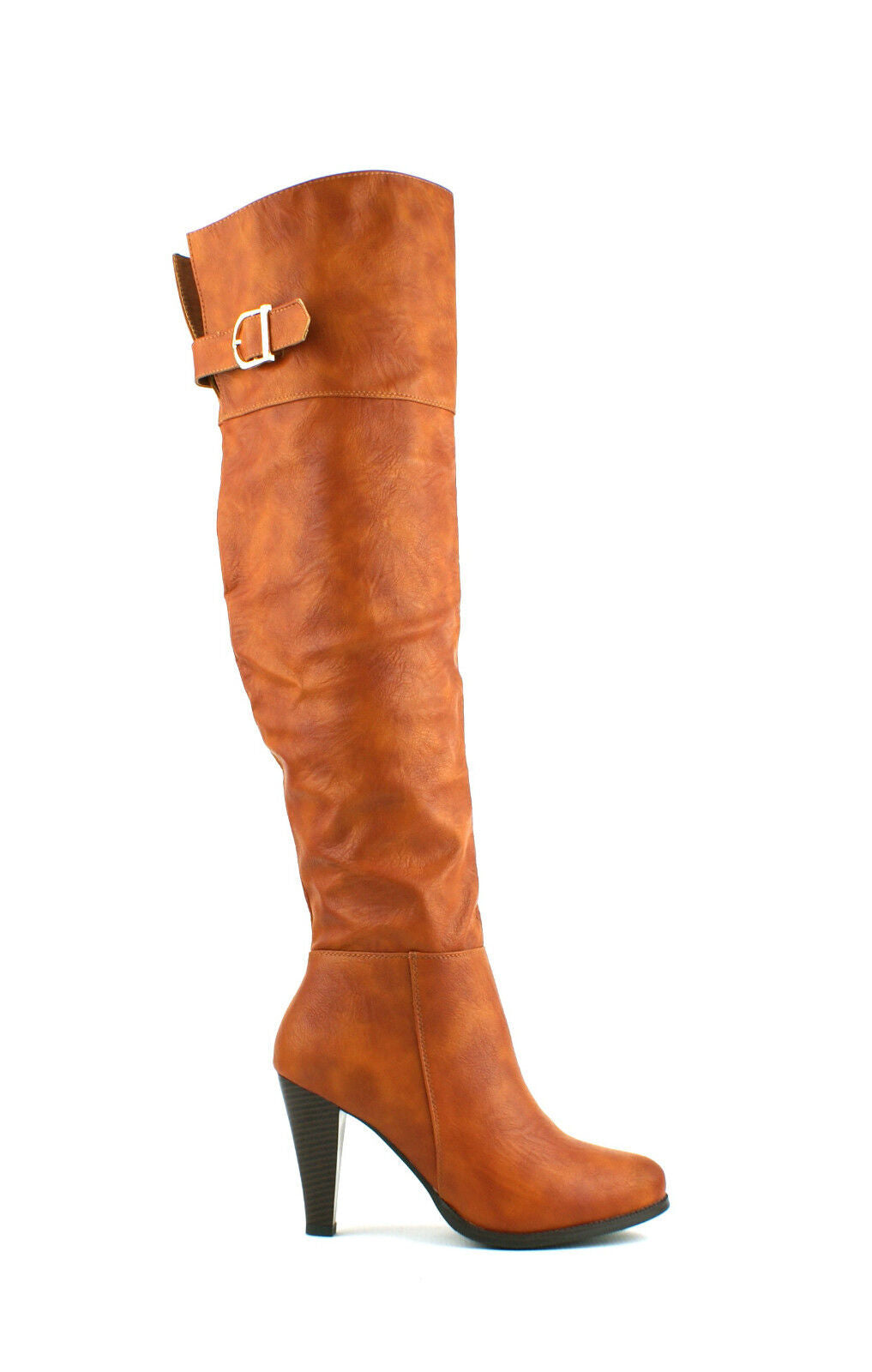 WOMENS LADIES BLOCK HEEL OVER THE KNEE THIGH HIGH ZIP UP WINTER BOOTS SHOES SIZE