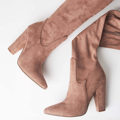Frida Faux Suede Thigh High Boots