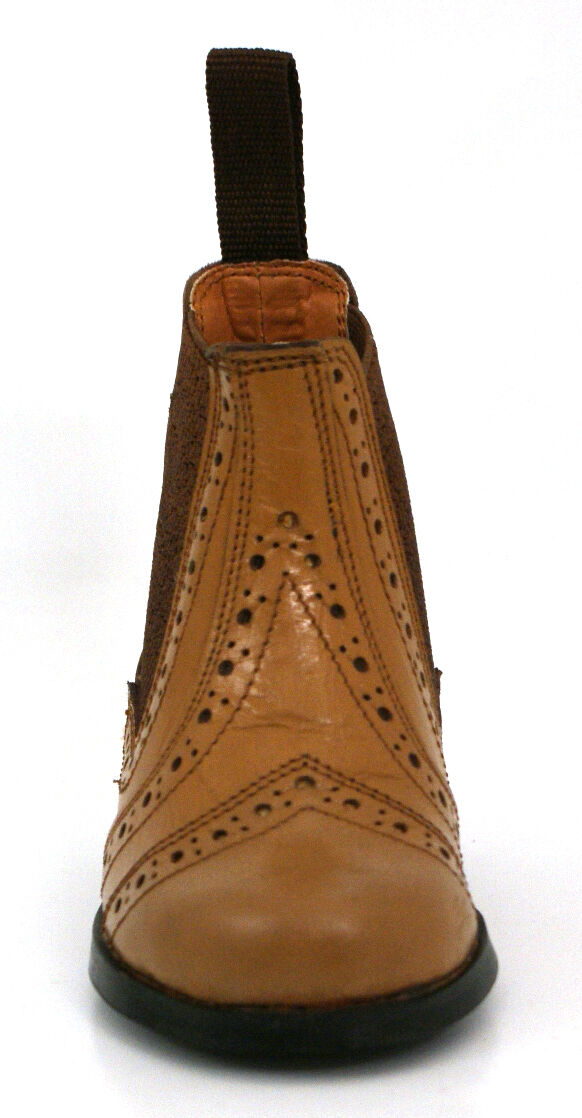 KIDS BOYS INFANTS REAL LEATHER BLACK TAN CHELSEA DEALER BOOTS SHOES