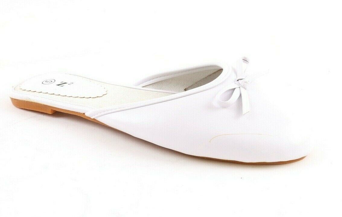 LADIES WOMENS NEW SLIP ON SLIDER BOW MULES PUMPS SHOES SANDALS FLIP FLOPS SIZE