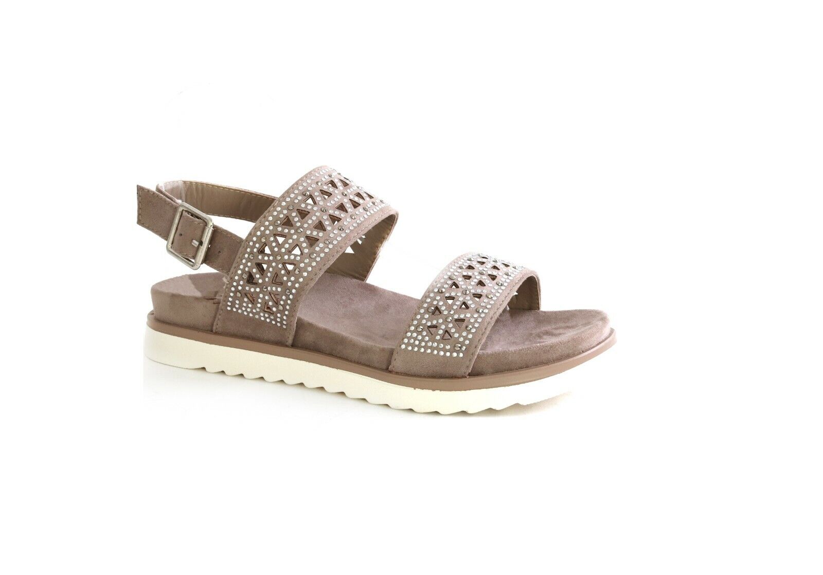 Ladies Low Wedge Soft Comfort Sling Back Summer Sandals Shoes
