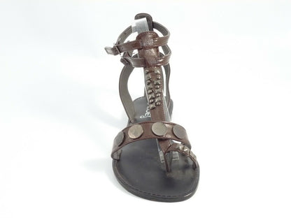 LADIES BUTTON DETAIL GLADIATOR STRAPPY SUMMER ROMAN SANDALS