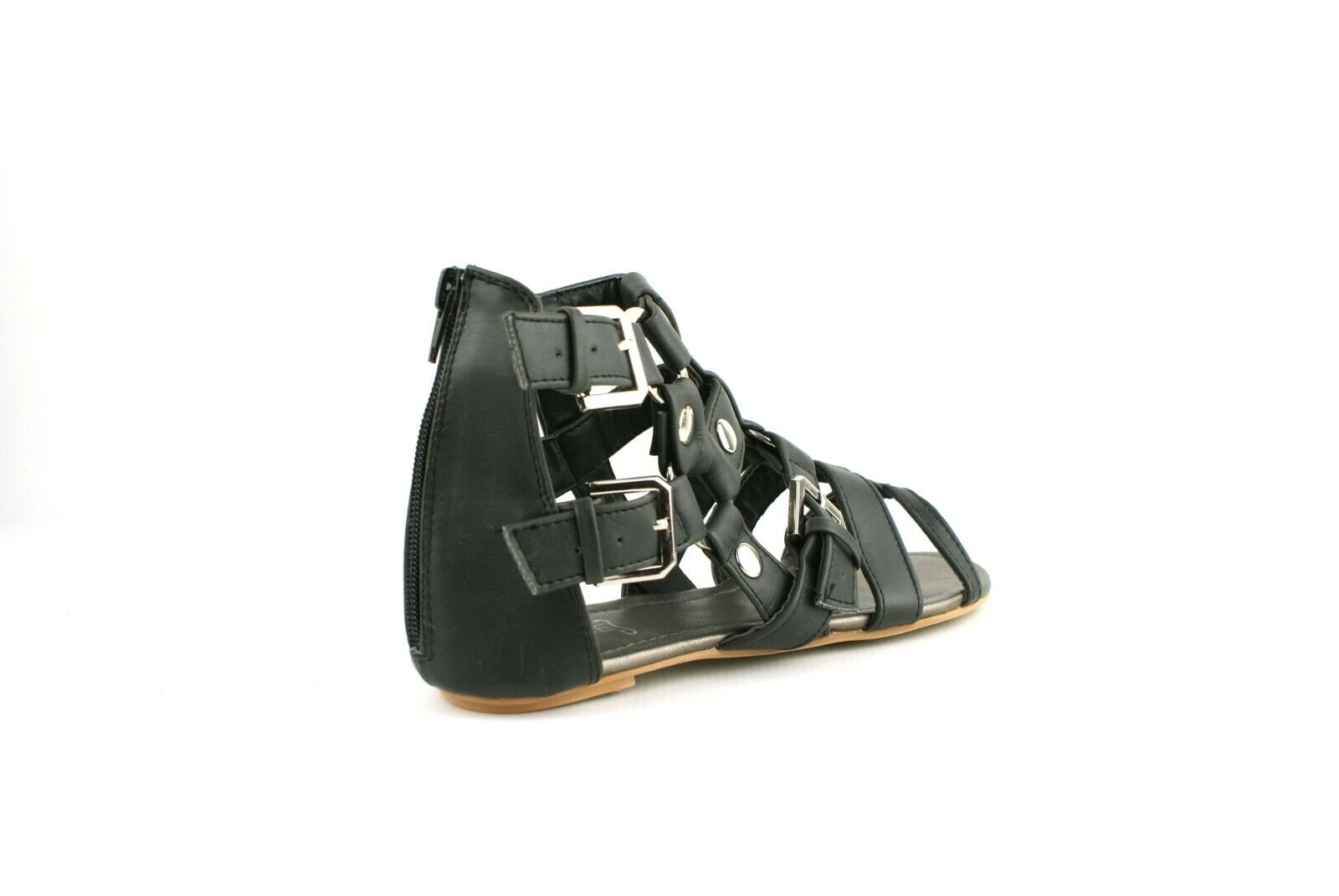LADIES WOMENS STUD DETAIL CAGE SUMMER ROMAN STYLE SANDALS BEACH SHOES SIZE  