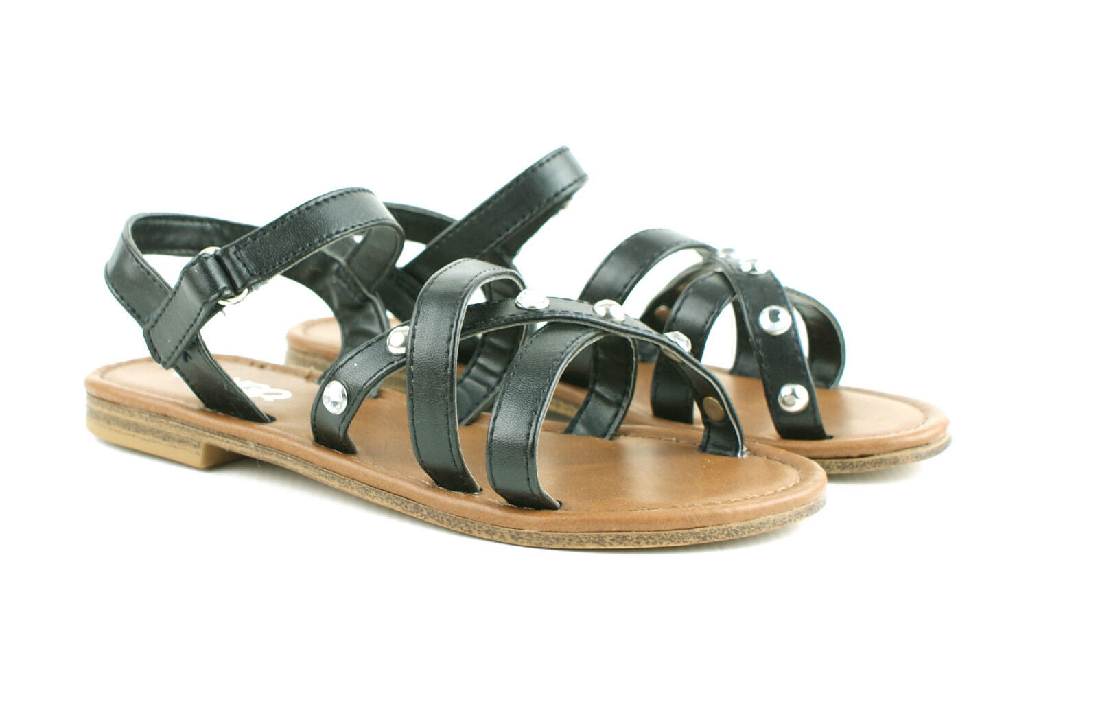 GIRLS KIDS FLAT ROMAN STYLE SUMMER GLADIATOR BEACH SANDALS SHOES FLIP FLOPS SIZE
