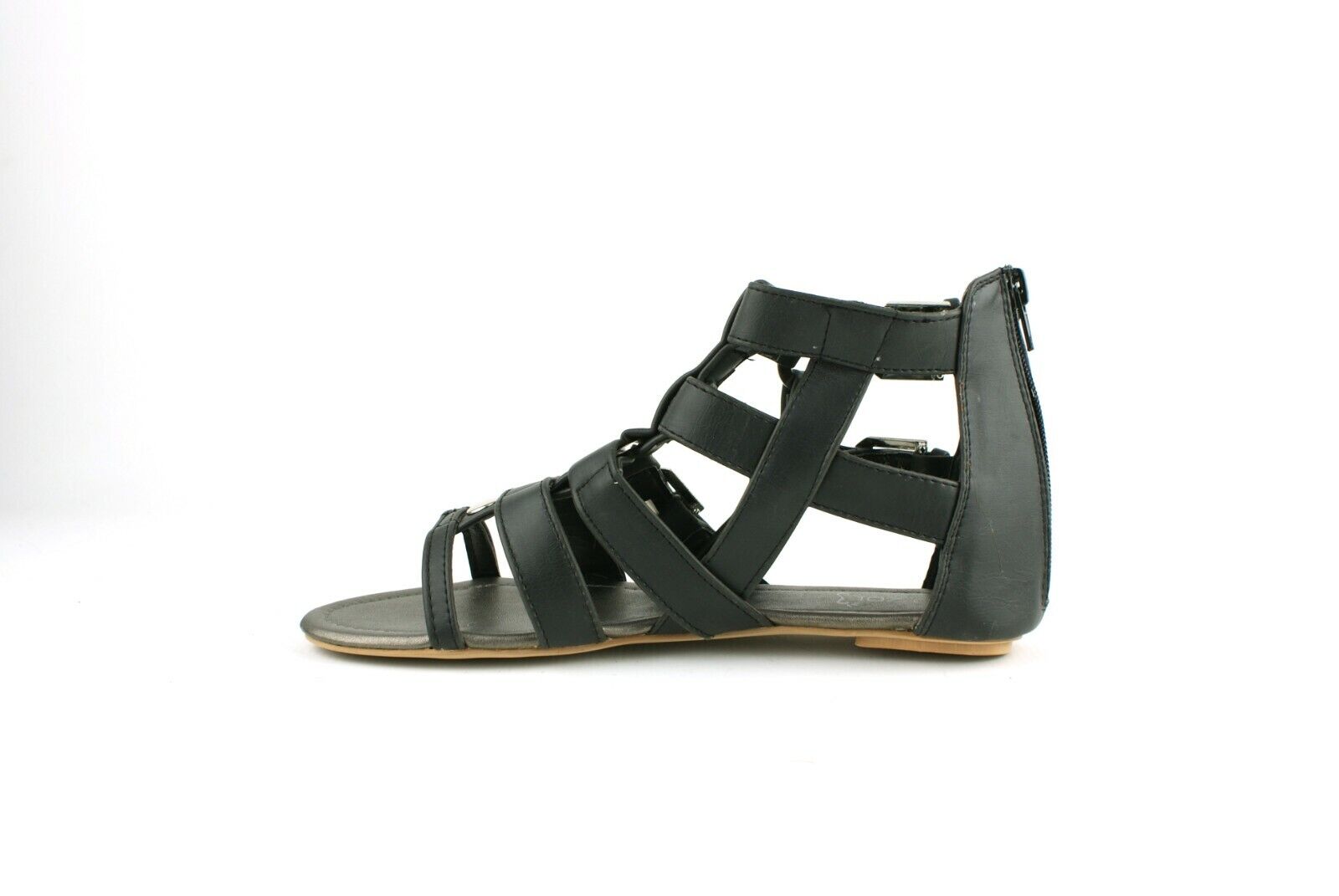 LADIES WOMENS STUD DETAIL CAGE SUMMER ROMAN STYLE SANDALS BEACH SHOES SIZE  