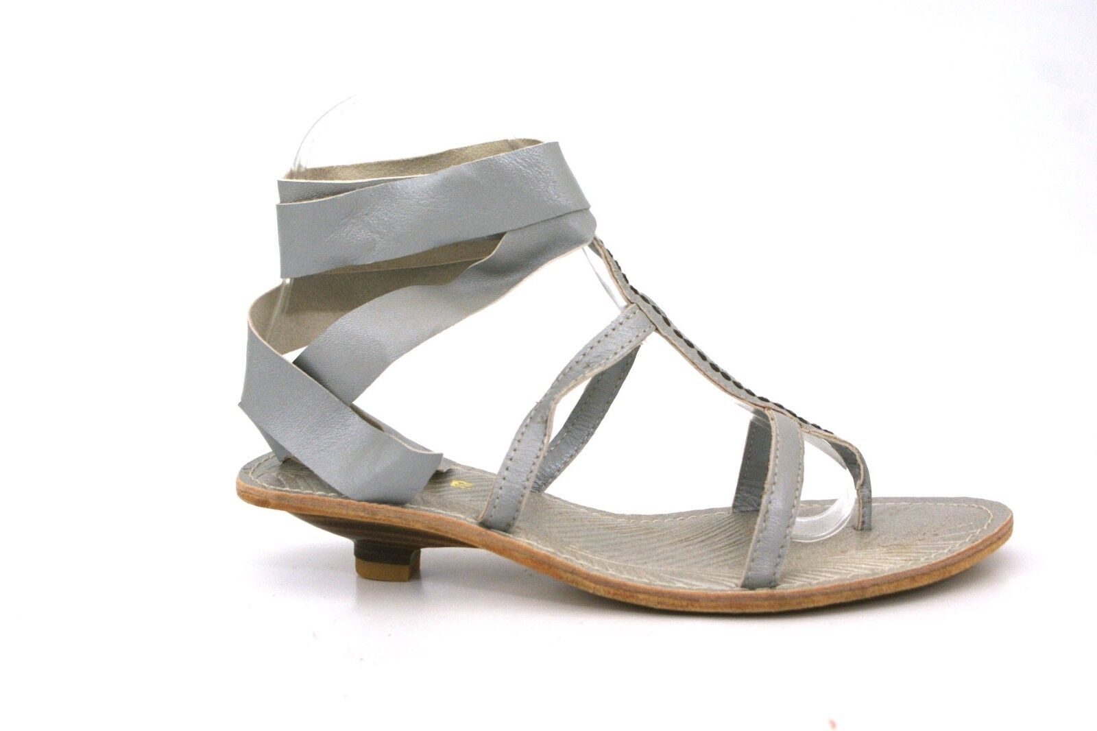 LADIES WOMENS REAL LEATHER STRAPPY LOW HEEL ROMAN MAXI SUMMER SANDALS SHOES SIZE