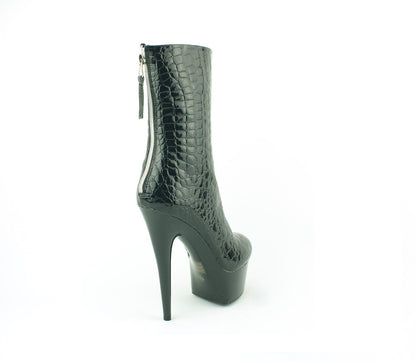 LADIES WOMENS NEW HIGH HEEL ANKLE MID CALF BOOTS PLATFORM ZIP BOOTIES SHOES SIZE