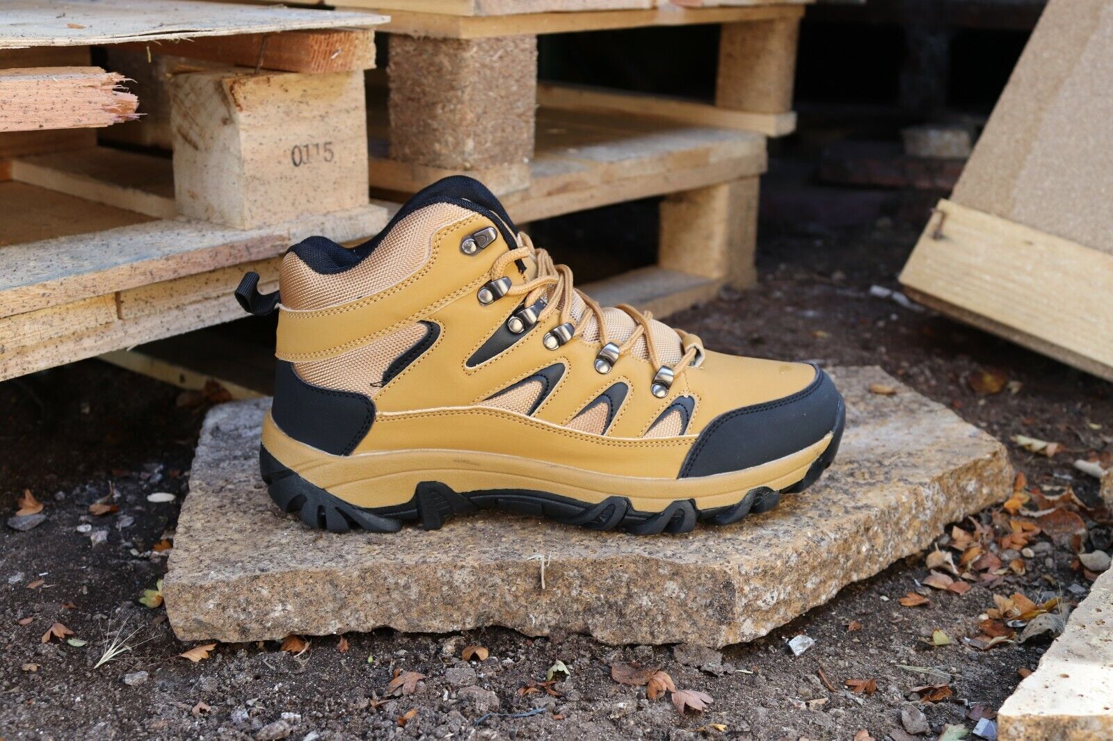 Mens Ankle High lace Up Trail Comfy Walking Hiking Trekking Boots Trainers Size 