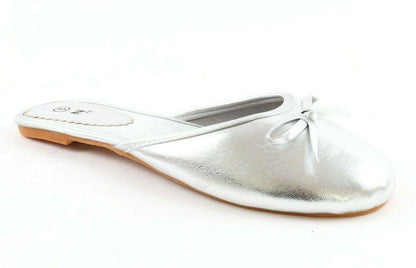 LADIES WOMENS NEW SLIP ON SLIDER BOW MULES PUMPS SHOES SANDALS FLIP FLOPS SIZE