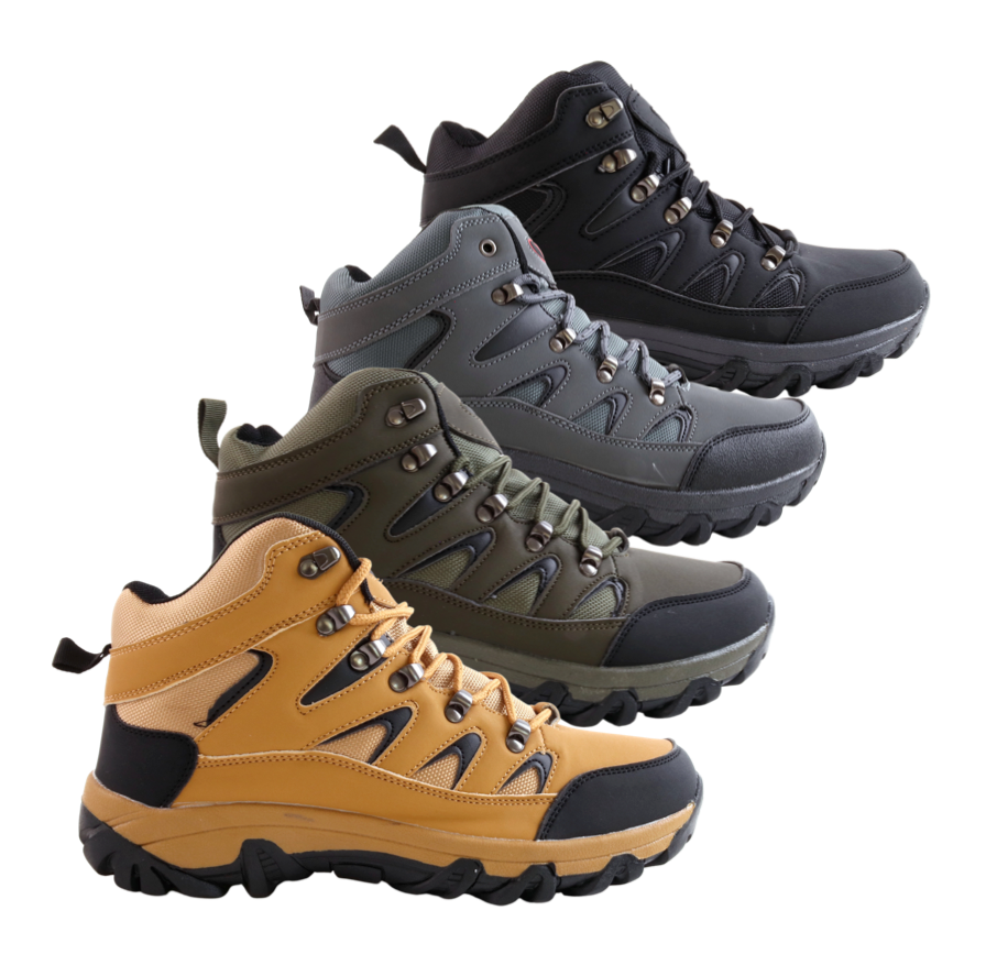 Mens Ankle High lace Up Trail Comfy Walking Hiking Trekking Boots Trainers Size 