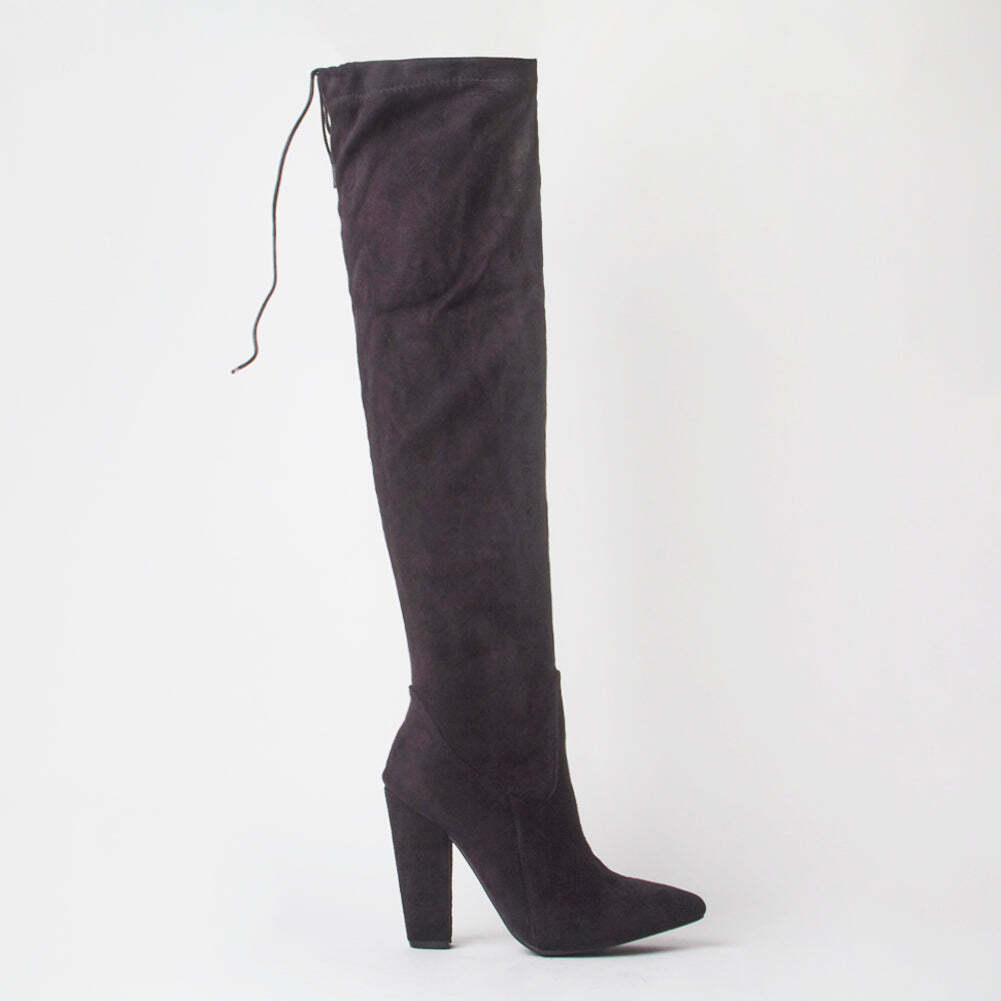 Frida Faux Suede Thigh High Boots