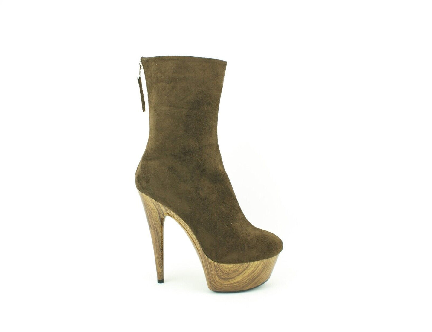 LADIES WOMENS NEW HIGH HEEL ANKLE MID CALF BOOTS PLATFORM ZIP BOOTIES SHOES SIZE