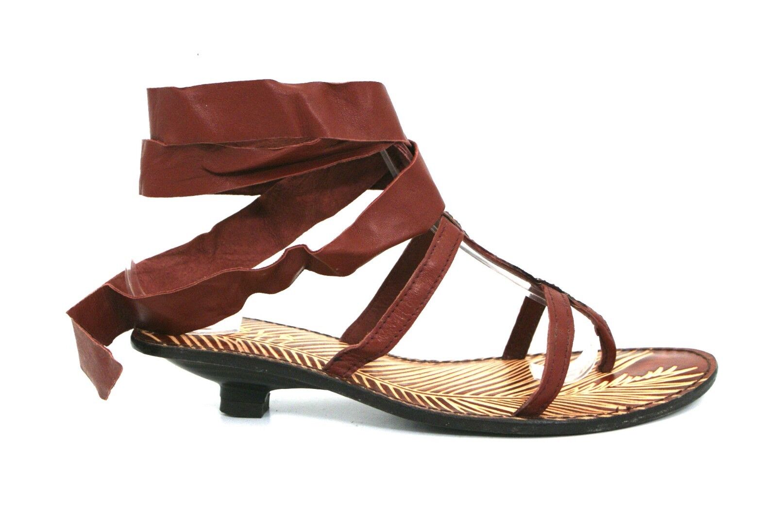LADIES WOMENS REAL LEATHER STRAPPY LOW HEEL ROMAN MAXI SUMMER SANDALS SHOES SIZE