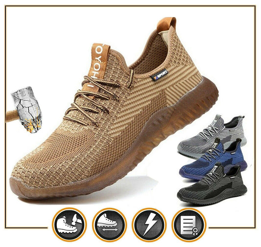  Mens Safety Shoes Lightweight Steel Toe Cap Work Shoes Trainers Boots UK PPE 