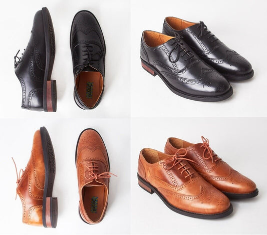MENS NEW REAL LEATHER OXFORD BROGUE LACE UP RUBBER SOLE SHOES SIZE 7 8 9 10 11