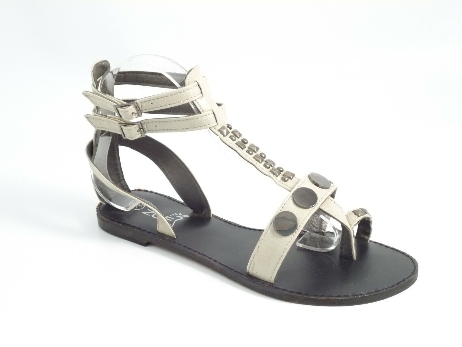 LADIES BUTTON DETAIL GLADIATOR STRAPPY SUMMER ROMAN SANDALS