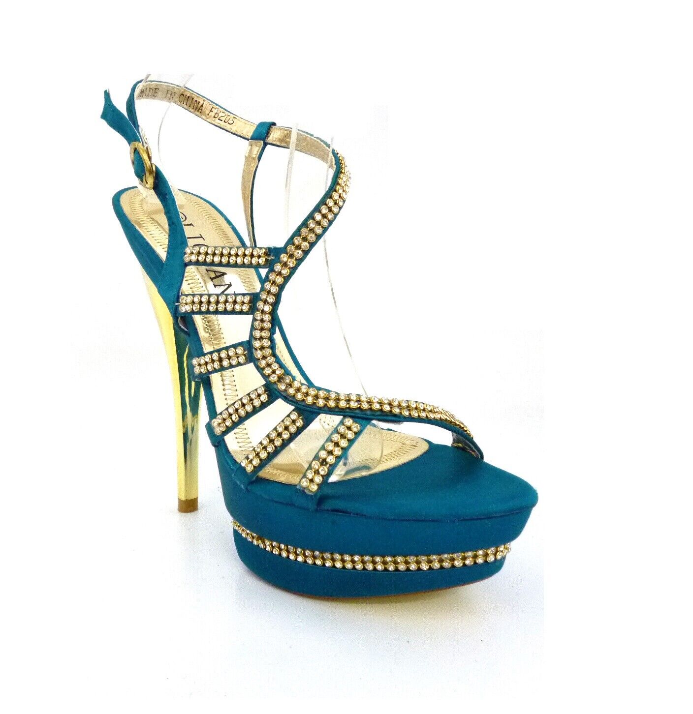LADIES WOMENS HIGH HEEL PLATFORM EVENING DRESSY PEEP TOE SANDALS SHOES HEELS